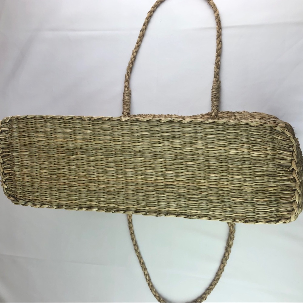 GlobeIn netted woven sea grass artisan tote - Picture 7 of 7